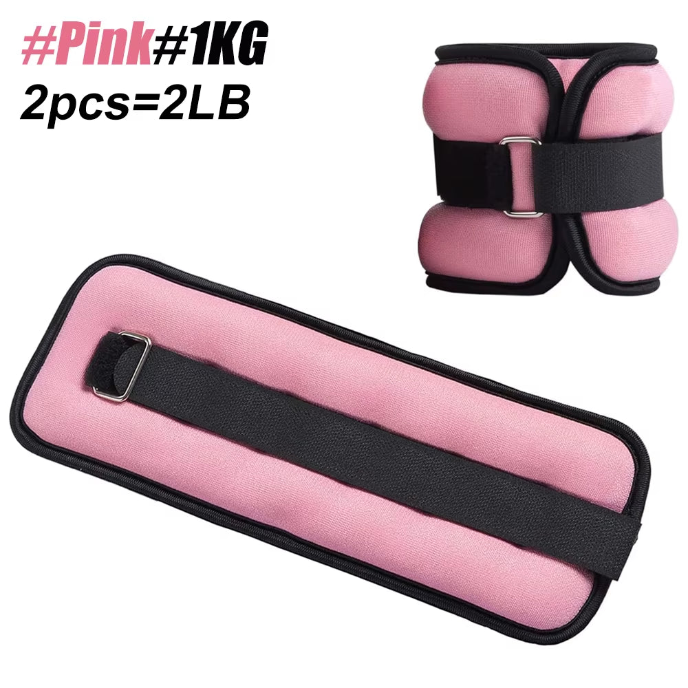 1Pair Adjustable Ankle Weights(0.5Kg/1Kg Each) - Leg & Wrist Weight Straps for Women Men,Weighted Ankle Weights Set for Workout
