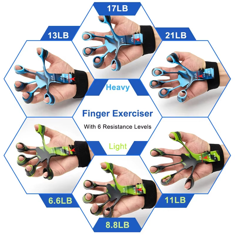 Five Finger Grip Strength Trainer Finger Stretching Trainer Boxing Grip Strength Trainer Practical Hand Enhancement Strength