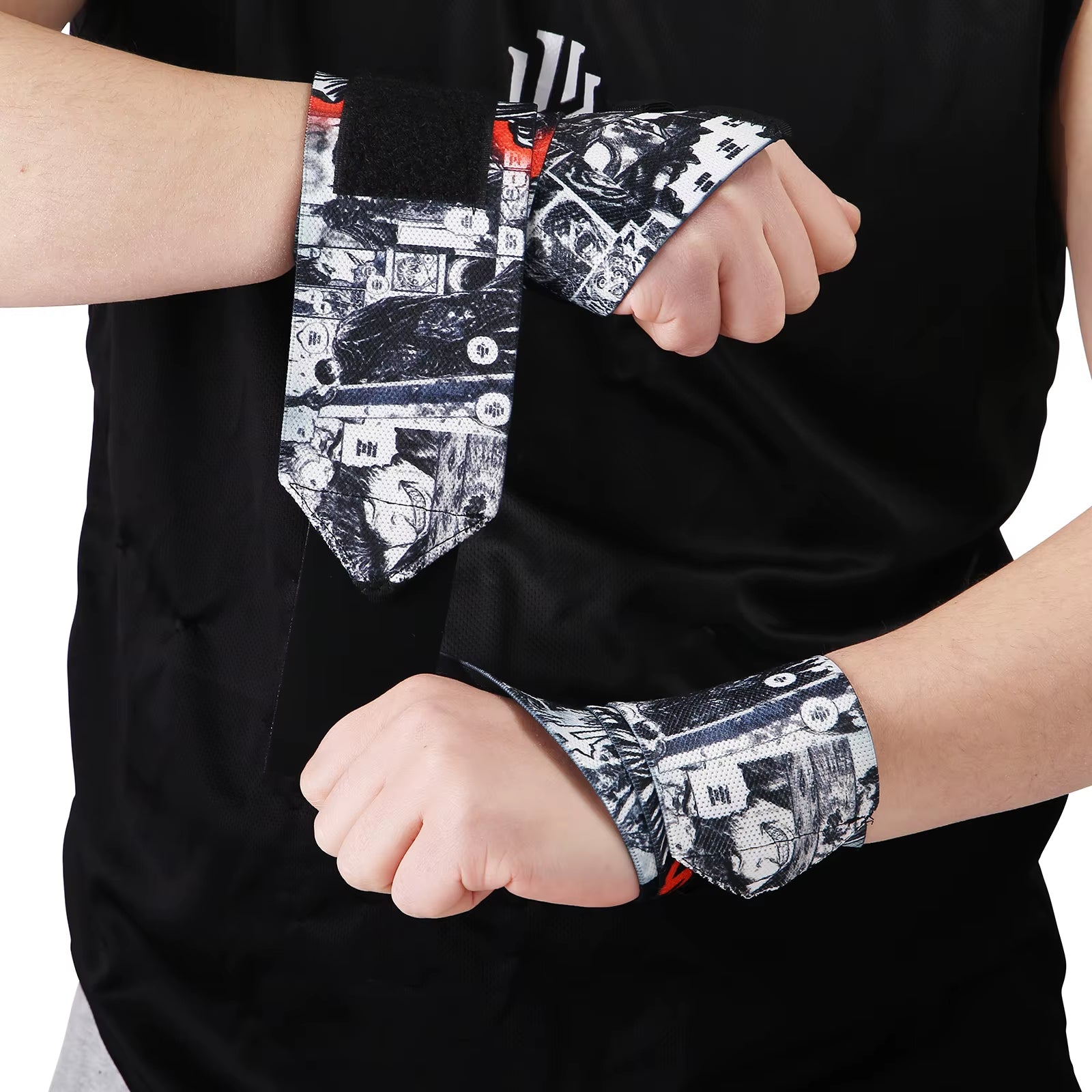 Fitness Weightlifting Wristband Anime Wrist Wraps Wrist Brace for Wrist Support Protective Gear Gym Deadlift Workout